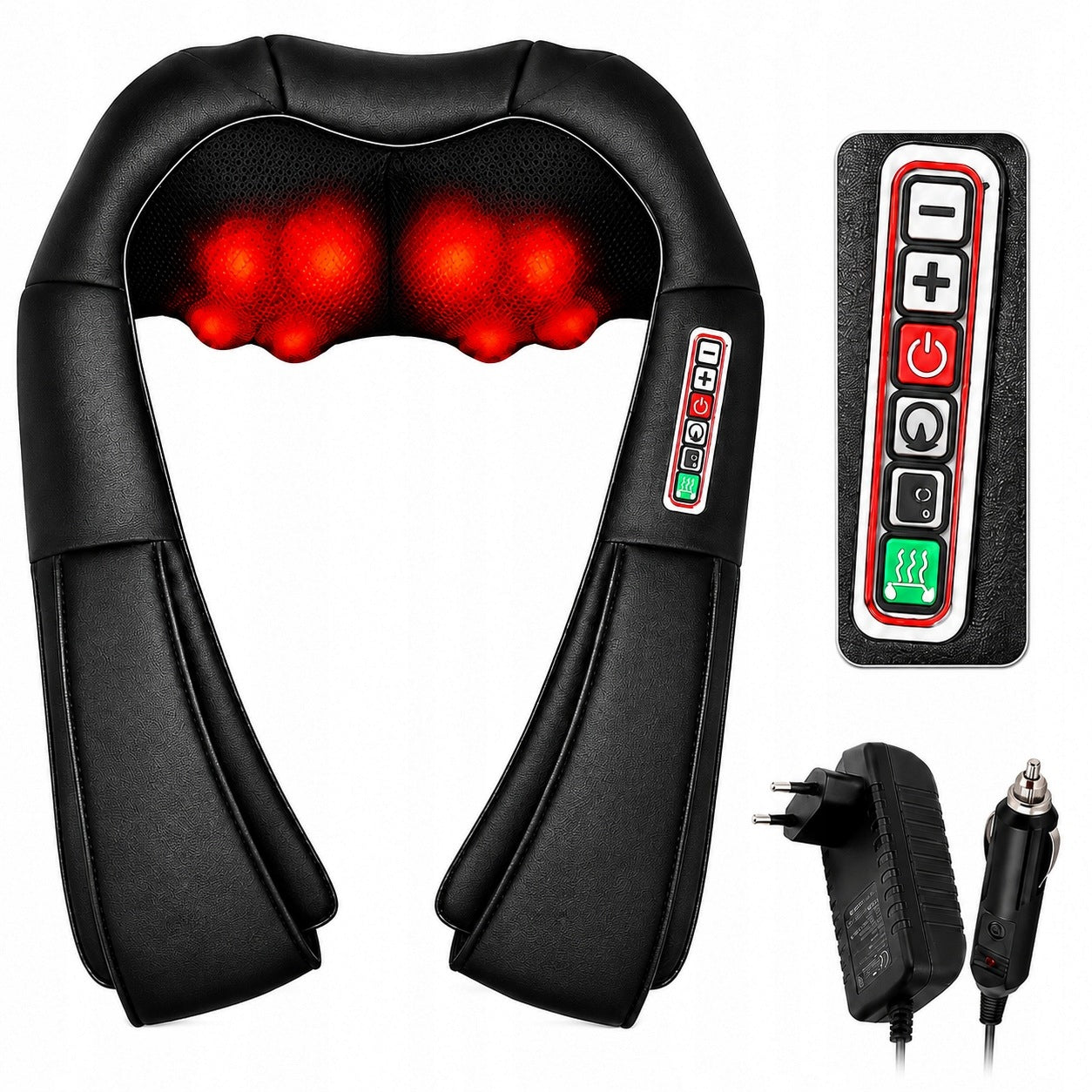 NECK MASSAGER BACK FOOT SHIATSU MASSAGE BELT HEATING 2IN1
