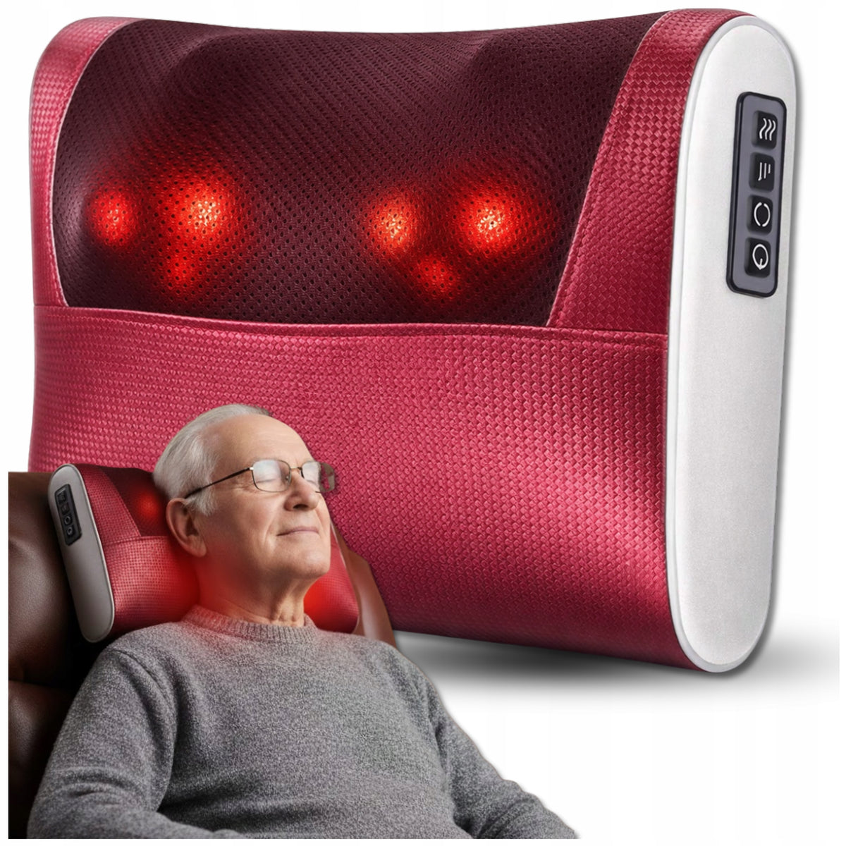 NECK MASSAGER BACK LEG BODY HEATING SHIATSU ACTIVE MASSAGE