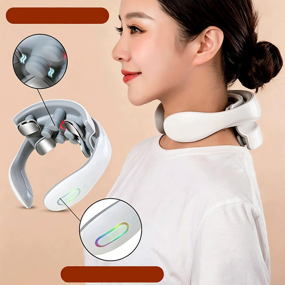 NECK MASSAGER ELECTRIC MASSAGER 4 HEADS PULSE MASSAGE Kind head