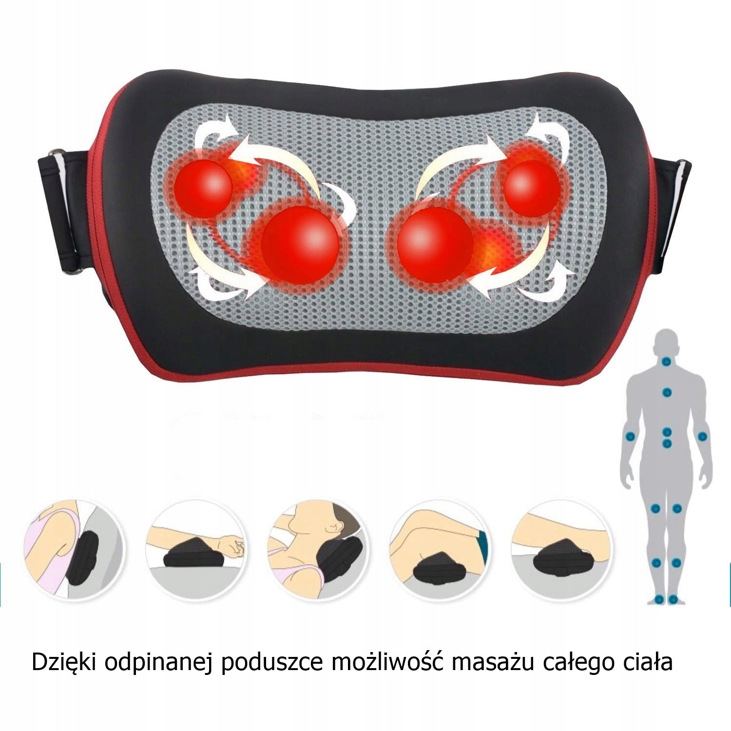 NECK MASSAGER FOR MASSAGE SHIATSU MASSAGE PILLOW Manufacturer code Bodyrelax