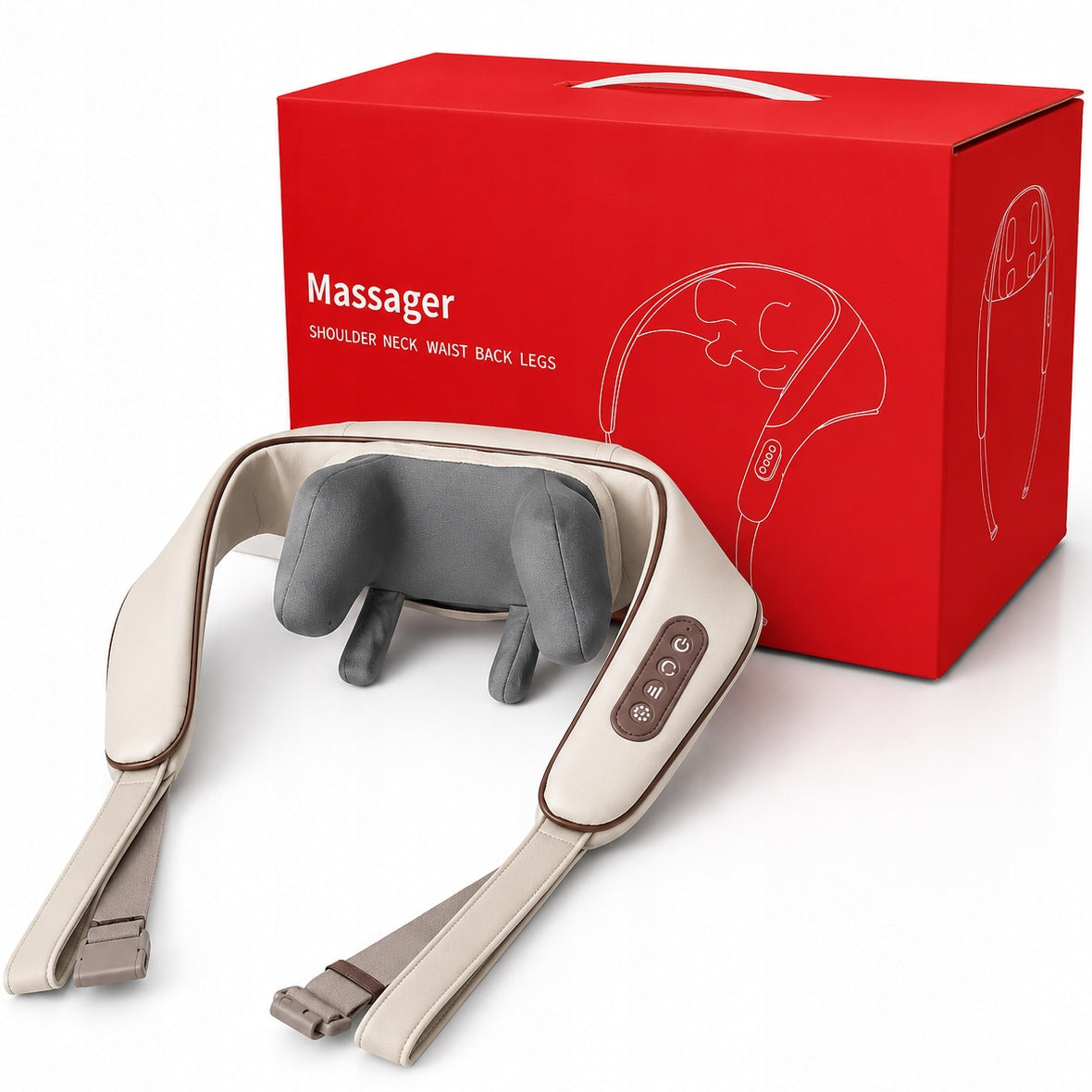 NECK MASSAGER FOR NECK OF BACK FEET SHIATSU MASSAGE BELT HEATING Brand no brand
