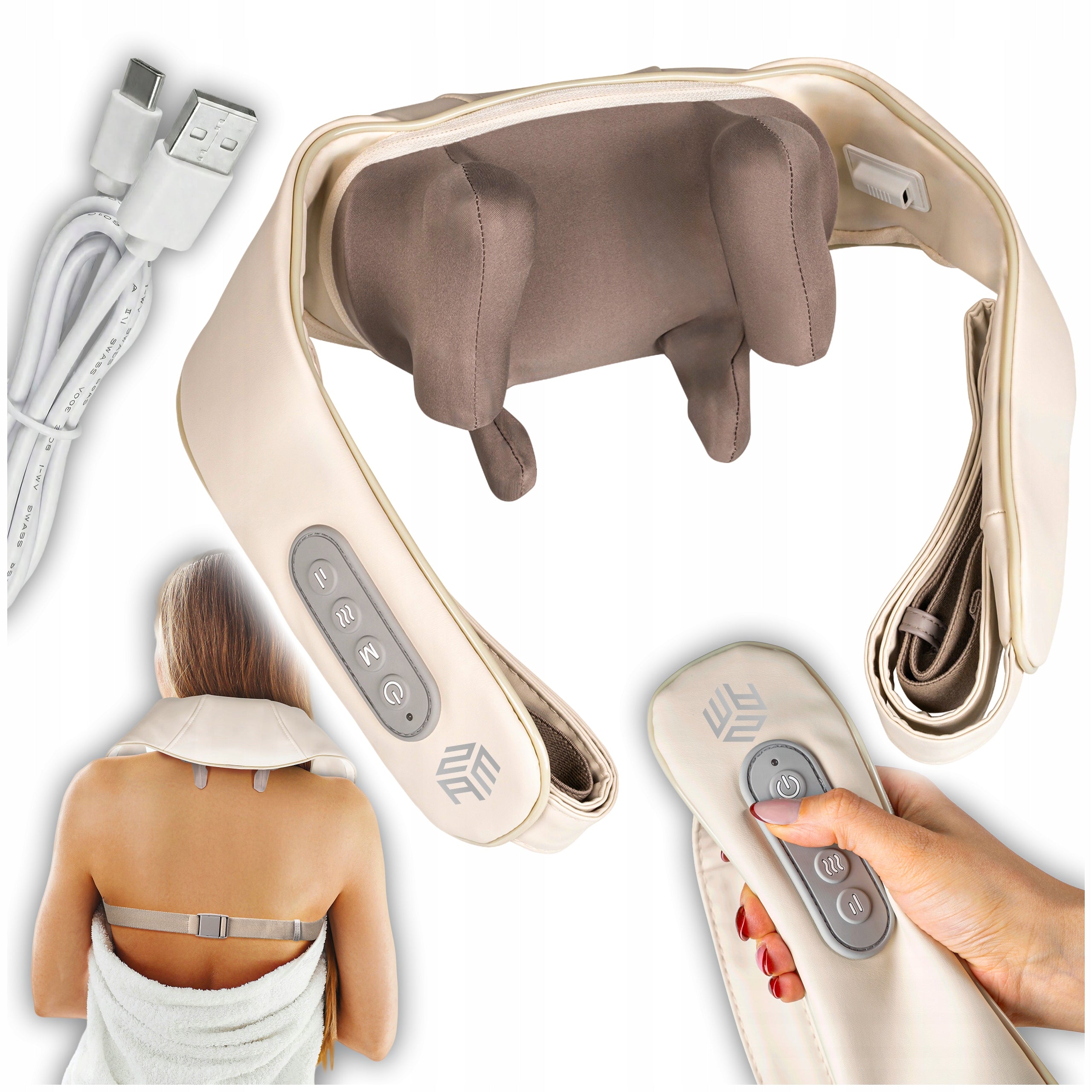NECK MASSAGER NECK SHOULDER MASSAGE WIRELESS ZAM RELAXATION HEATING USB-C