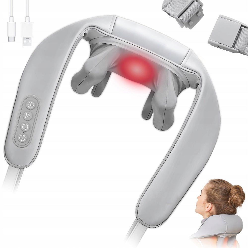 NECK MASSAGER WITH HEATING FUNCTION 3 INTENSITY LEVELS EXQUISITE GIFT