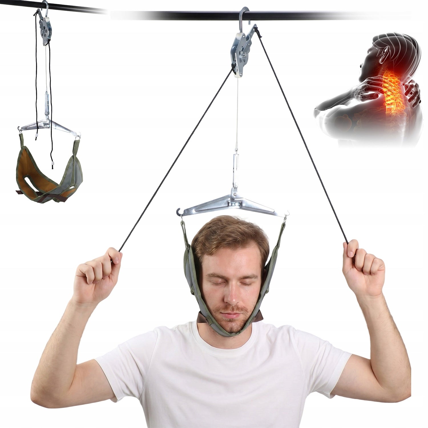 NECK STRETCHER CERVICAL SPINE NECK PAIN RELIEF DEVICE