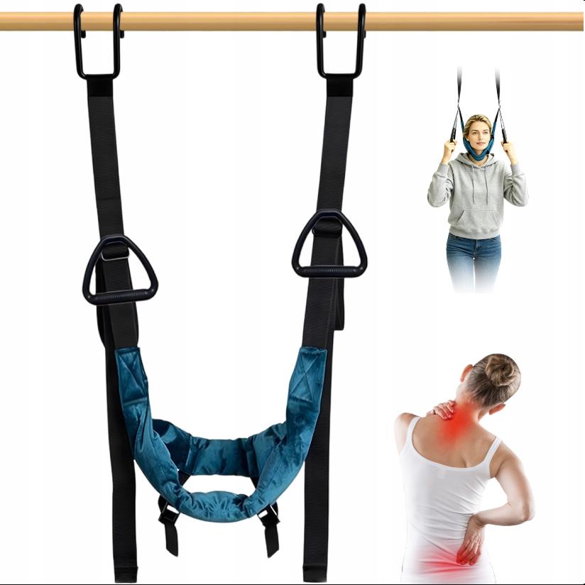 NECK TRACTION HARNESS – spinal decompression, handle, easy installation Packaging status original