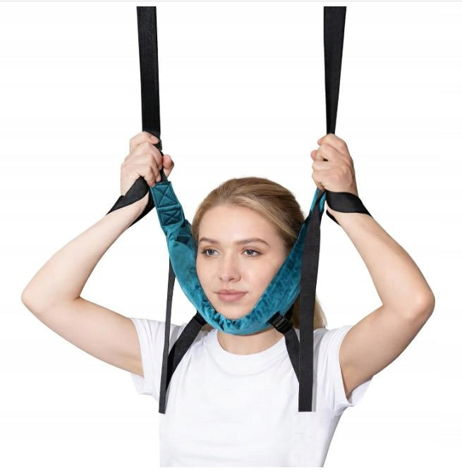 NECK TRACTION HARNESS – spinal decompression, handle, easy installation