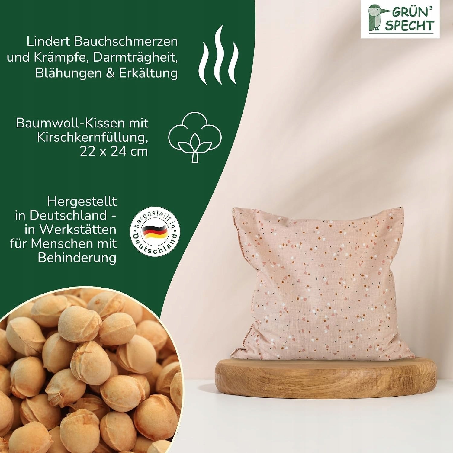 NECK WARMING PILLOW BELLY BACK COTTON 100% GERMAN Medical device type medical device or in-vitro diagnostic medical device