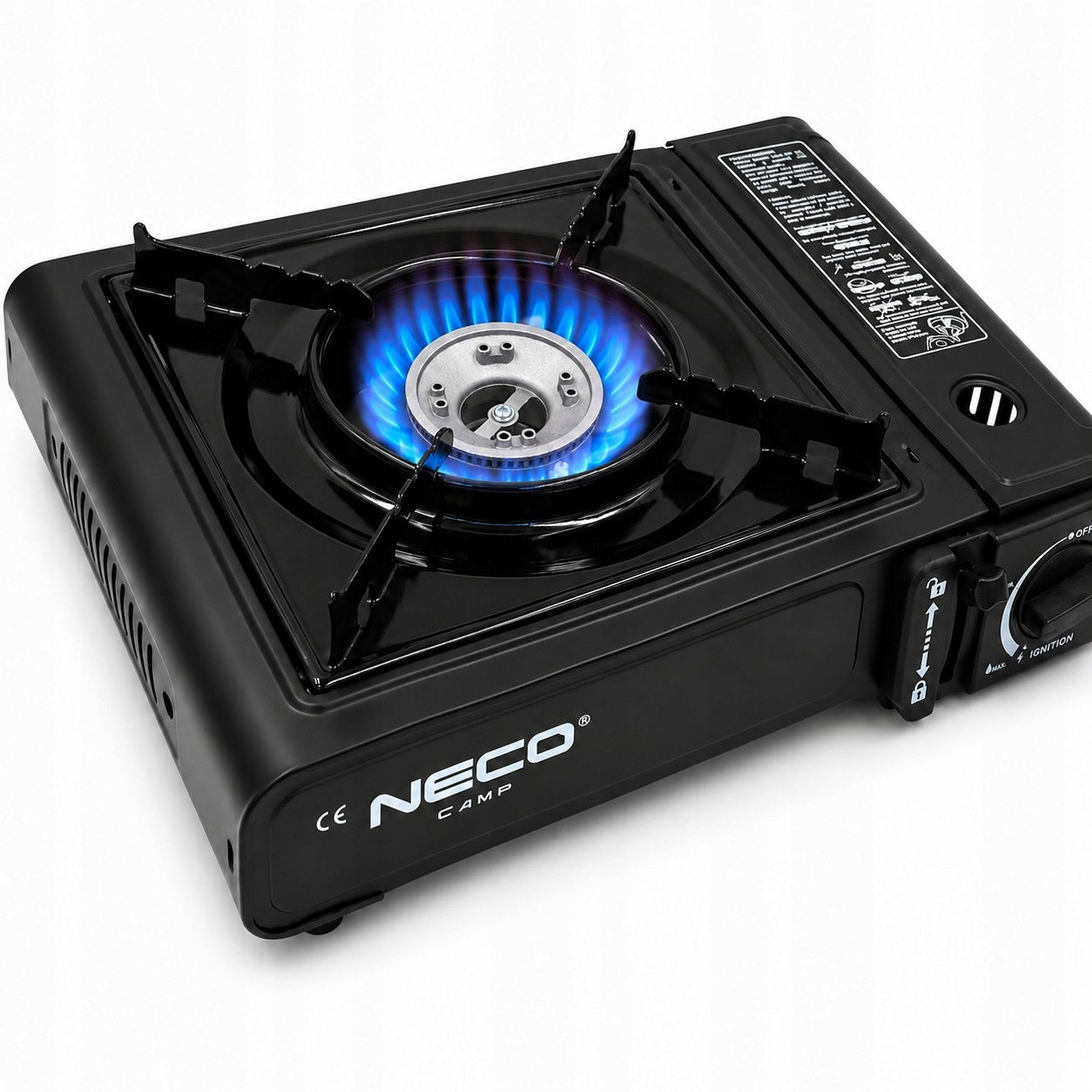 NECO Tourist Gas Stove + Cylinder Adapter + Camping Grill Case Manufacturer code KUCHENKA GAZOWA 2w1 Z REDUKTOREM 6