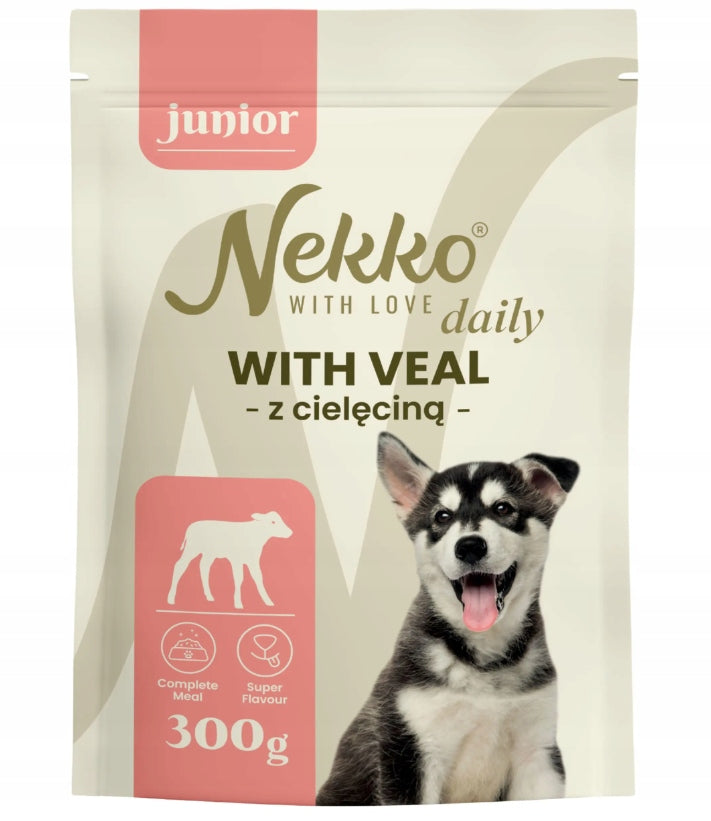 NEKKO DAILY Junior Veal 300g sachet dog junior