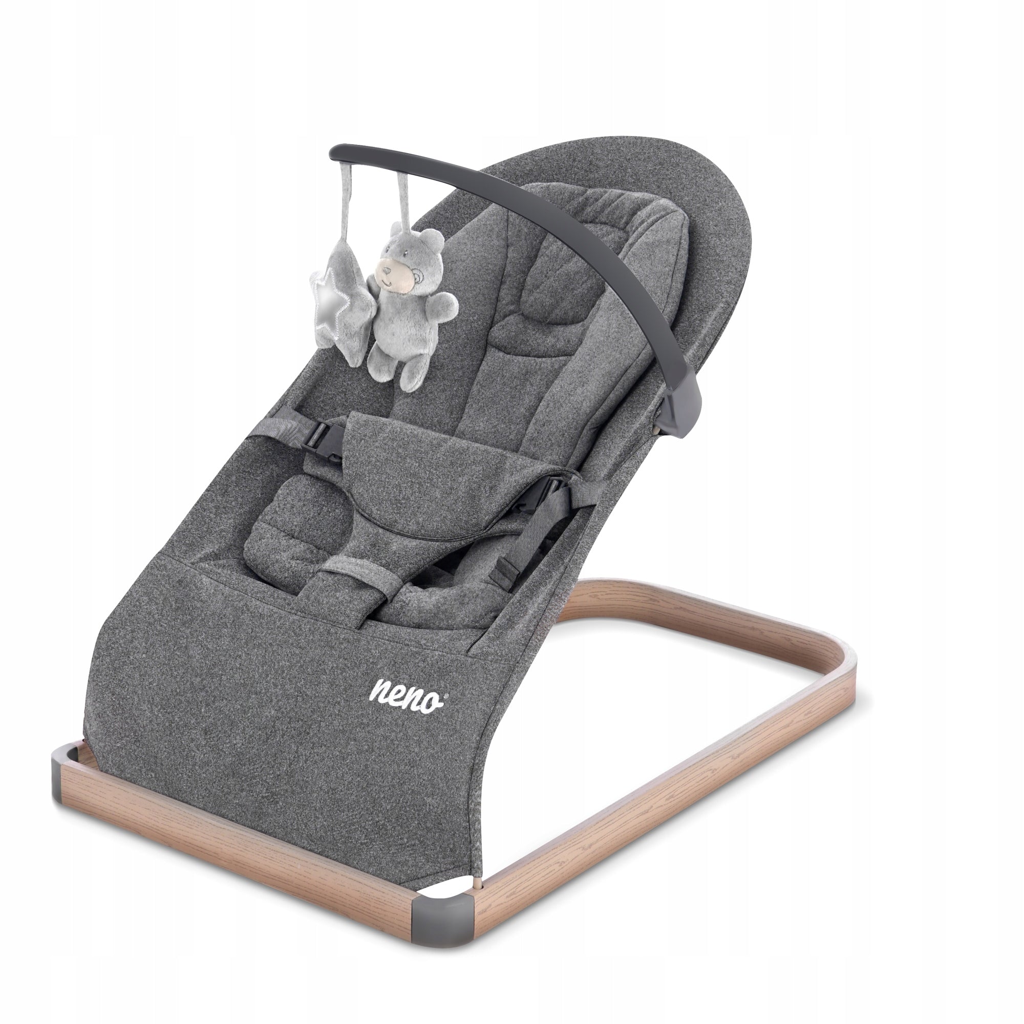 NENO CHIARO GRAPHITE ROCKER BABY LOUNGER FOLDING Brand Neno