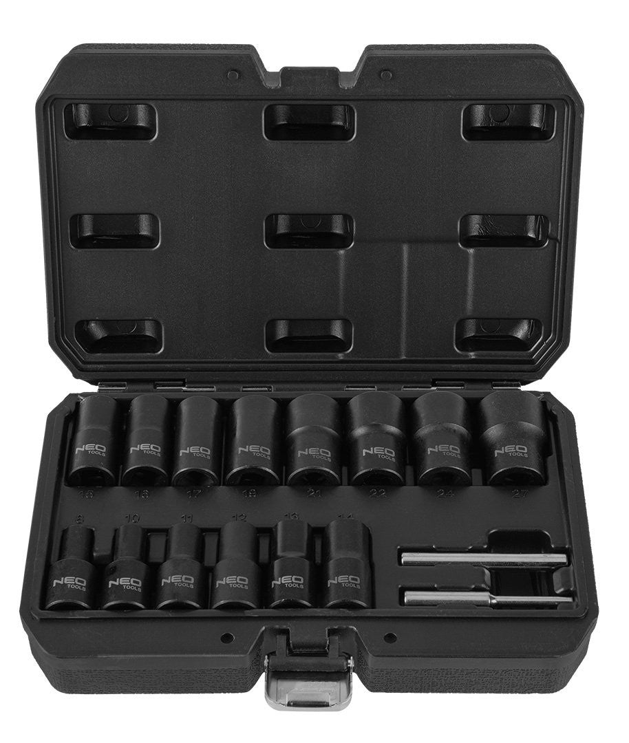 NEO 11-920 1/2" sockets, for damaged nuts - set of 16 EAN (GTIN) 5907558436914