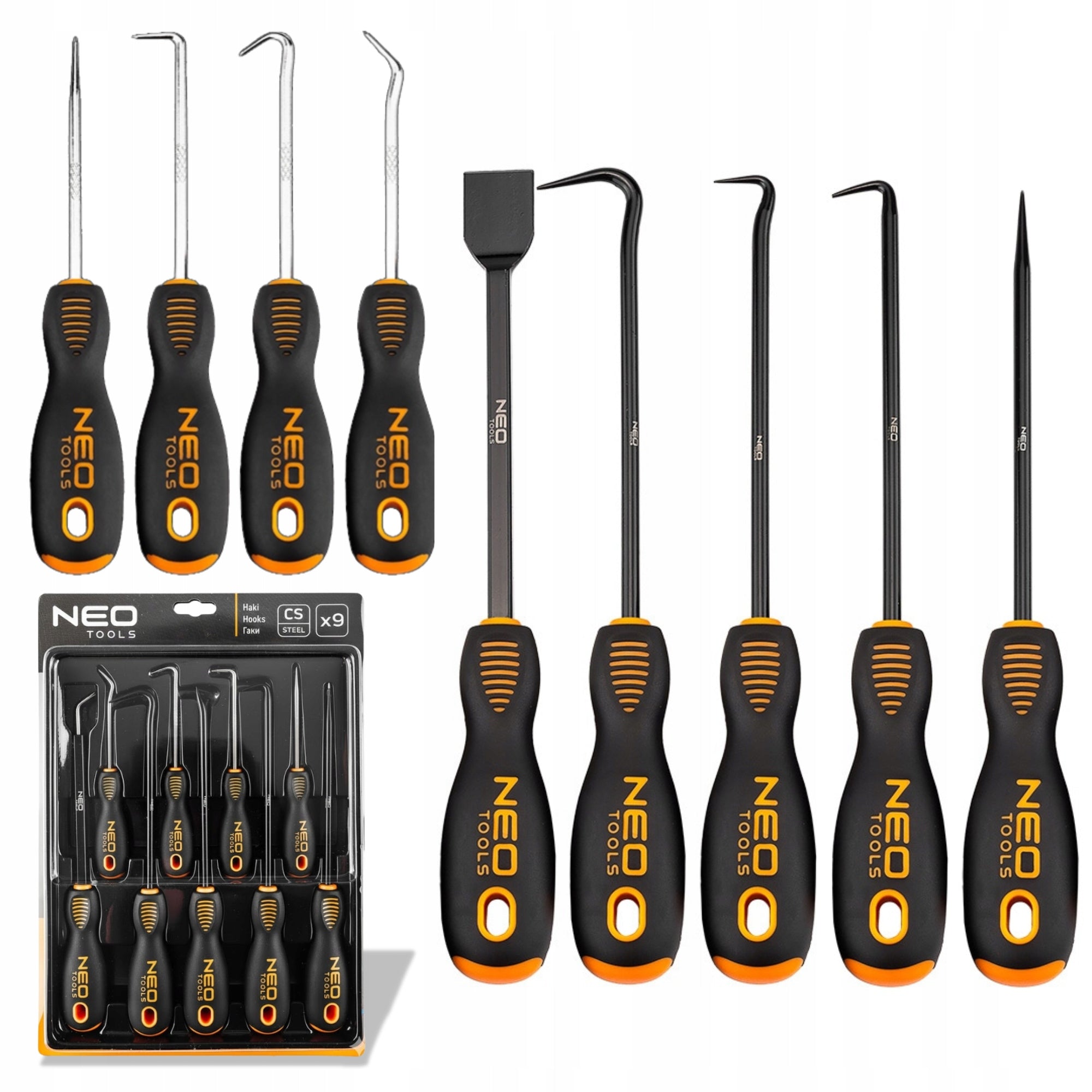 NEO HOOK SET WITH HANDLE 9 PACK LONG HOOKS FOR O-RING SEALS