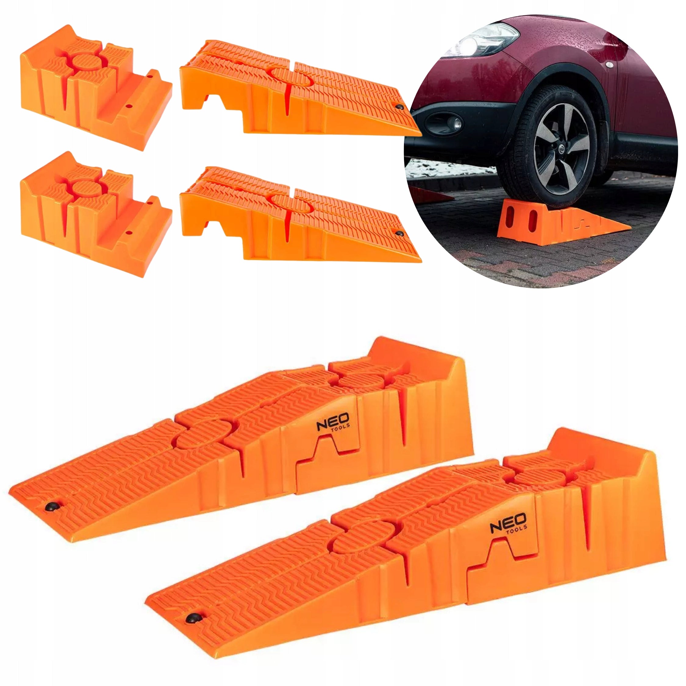 NEO Inrun Driveway Car Ramps Platform 2pcs Composite 3000kg