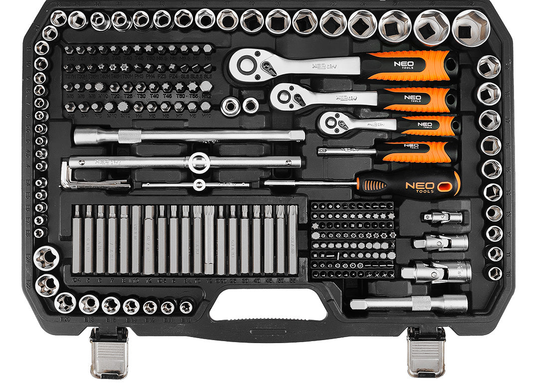 NEO Large Set of Socket Wrenches 300 el. 1/2 1/4 3/8 - Socket Wrenches Product weight with unit packaging 13 kg