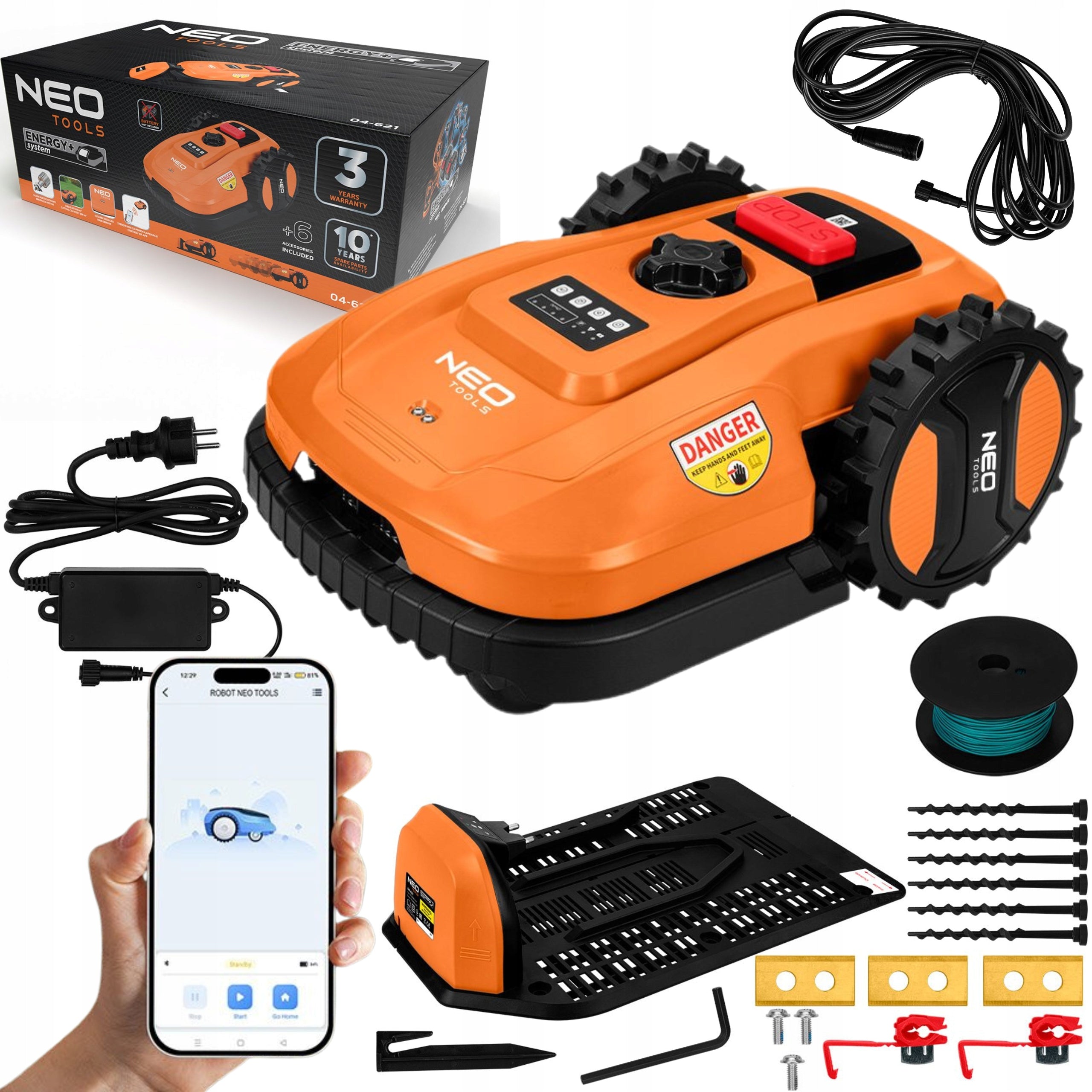NEO ROBOT MOWING 20-60mm ALLOTMENT 600m2 RECHARGEABLE ENERGY+ IPX5 APKA