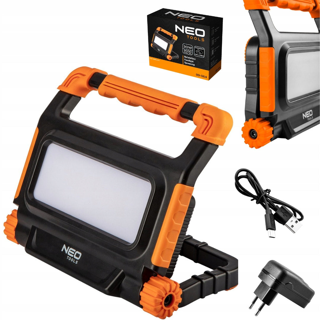 NEO Rechargeable Floodlight 3000 lm SMD LED, 99-064