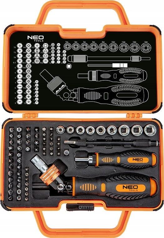 NEO SET OF PRECISION SCREWDRIVER BITS 69EL. BOX 06-116 Number of items in the set 69