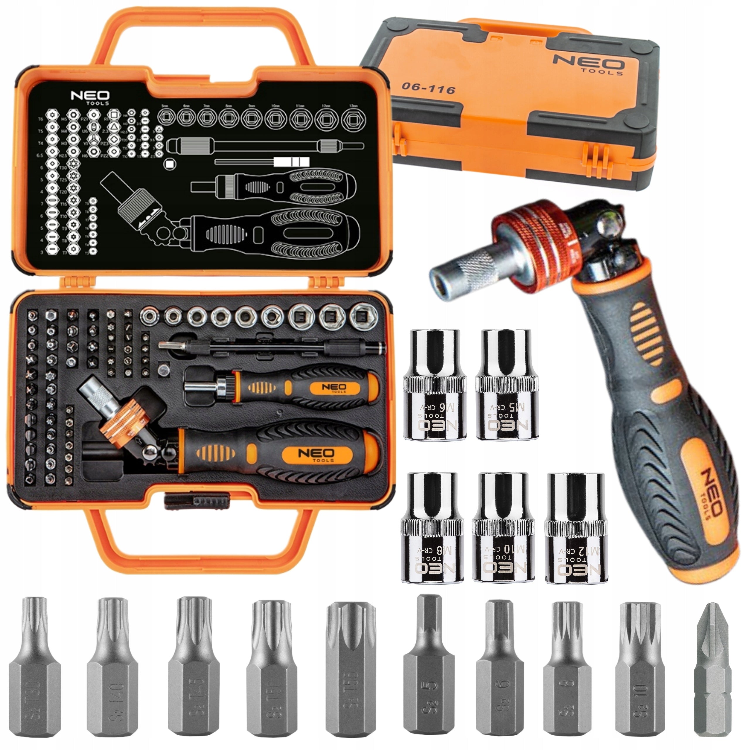 NEO SET OF PRECISION SCREWDRIVER BITS 69EL. BOX 06-116