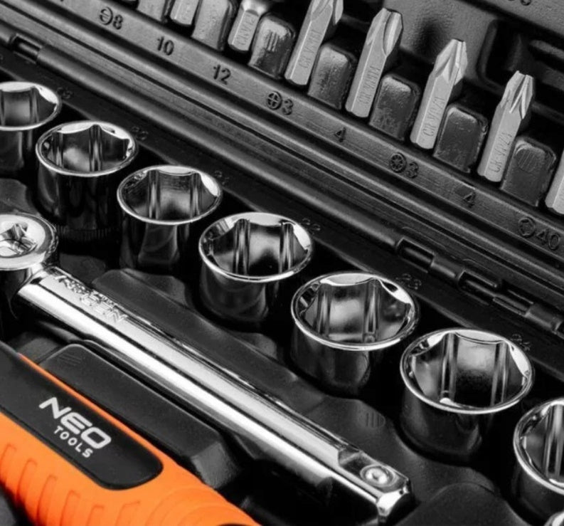 NEO SOCKET WRENCHES SET 90 ELEMENTS 10-180 1/2-1/4 Manufacturer code 605123592