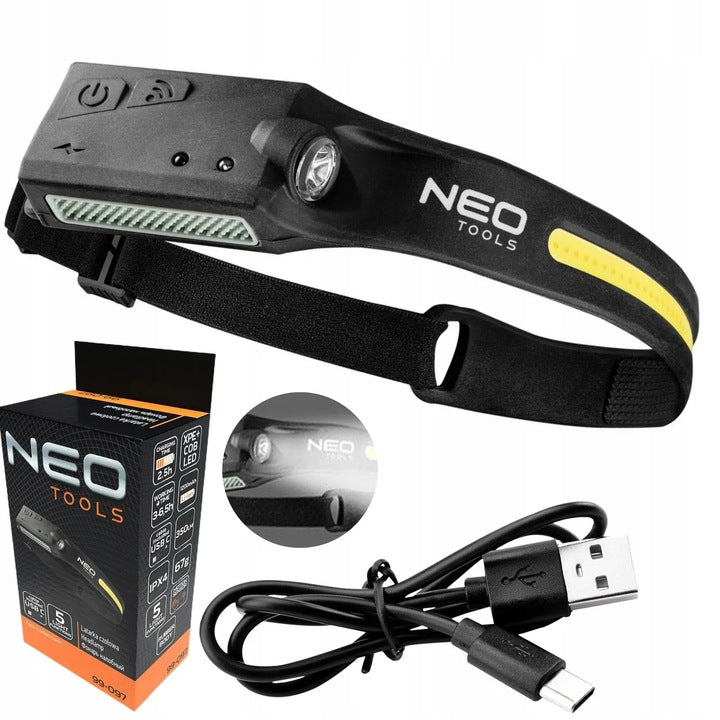 NEO Socket Wrench Set 100 el 1/2 1/4 + Rechargeable Headlamp Brand NEO TOOLS