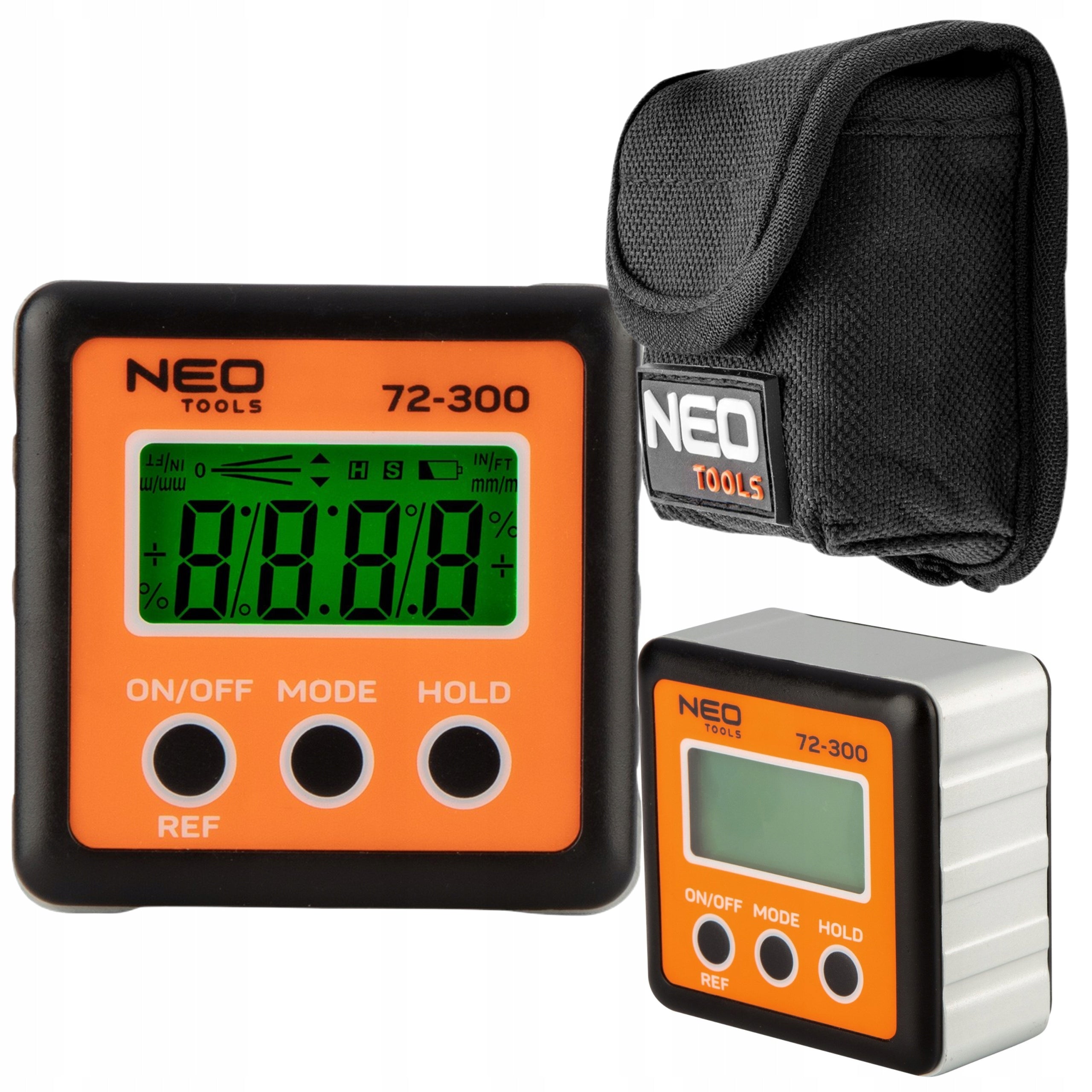 NEO TOOLS DIGITAL ANGLE GAUGE PROTRACTOR LCD LEVEL WITH MAGNET 72-300