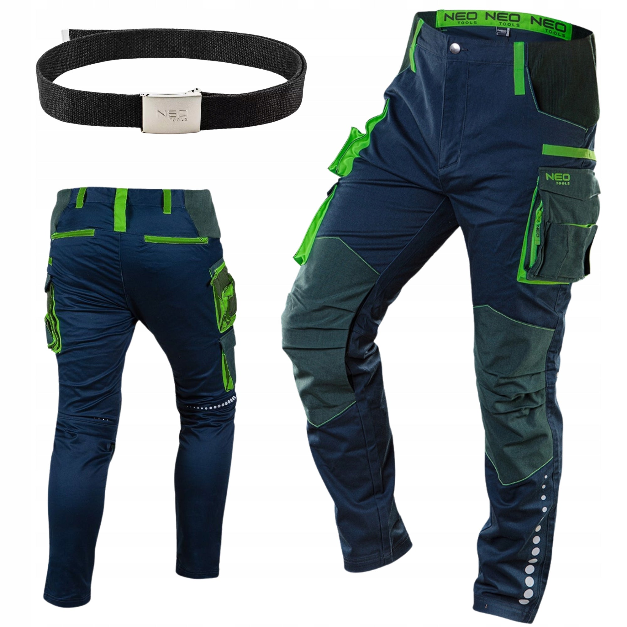 NEO TOOLS Men's PREMIUM Work Pants with Cordura Reinforcement Strap