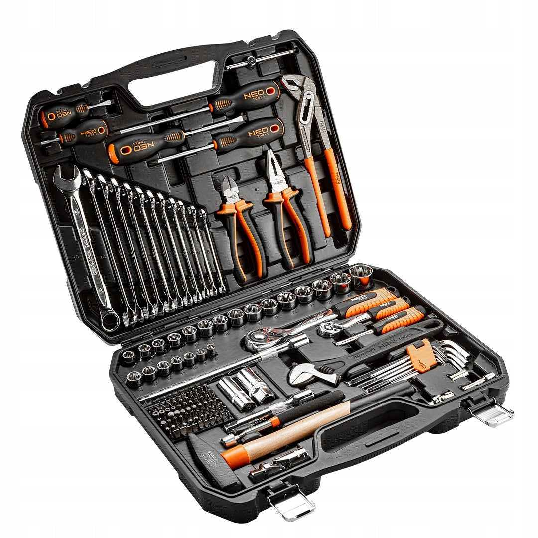 NEO TOOLS SOCKET WRENCHES 220 EL. LARGE TOOL SET SUITCASE 1/2 1/4 3/8 Packaging status original
