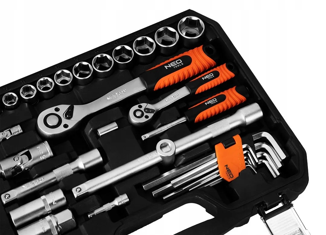 NEO TOOLS Socket Wrench Set 100 el. 1/2" 1/4" Flat Eye Wrenches Manufacturer code 10-206