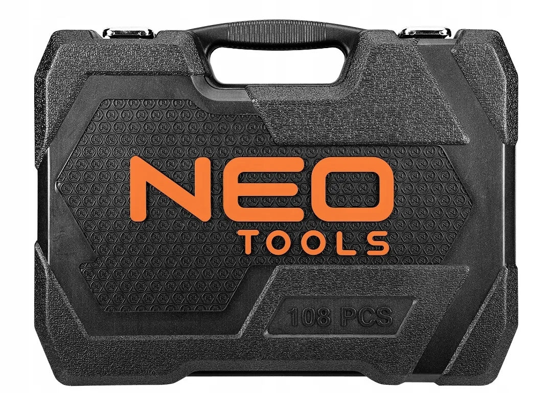 NEO TOOLS Socket Wrench Set 108 el. 1/2" 1/4" Suitcase Stainless Steel Number of items in the set 108