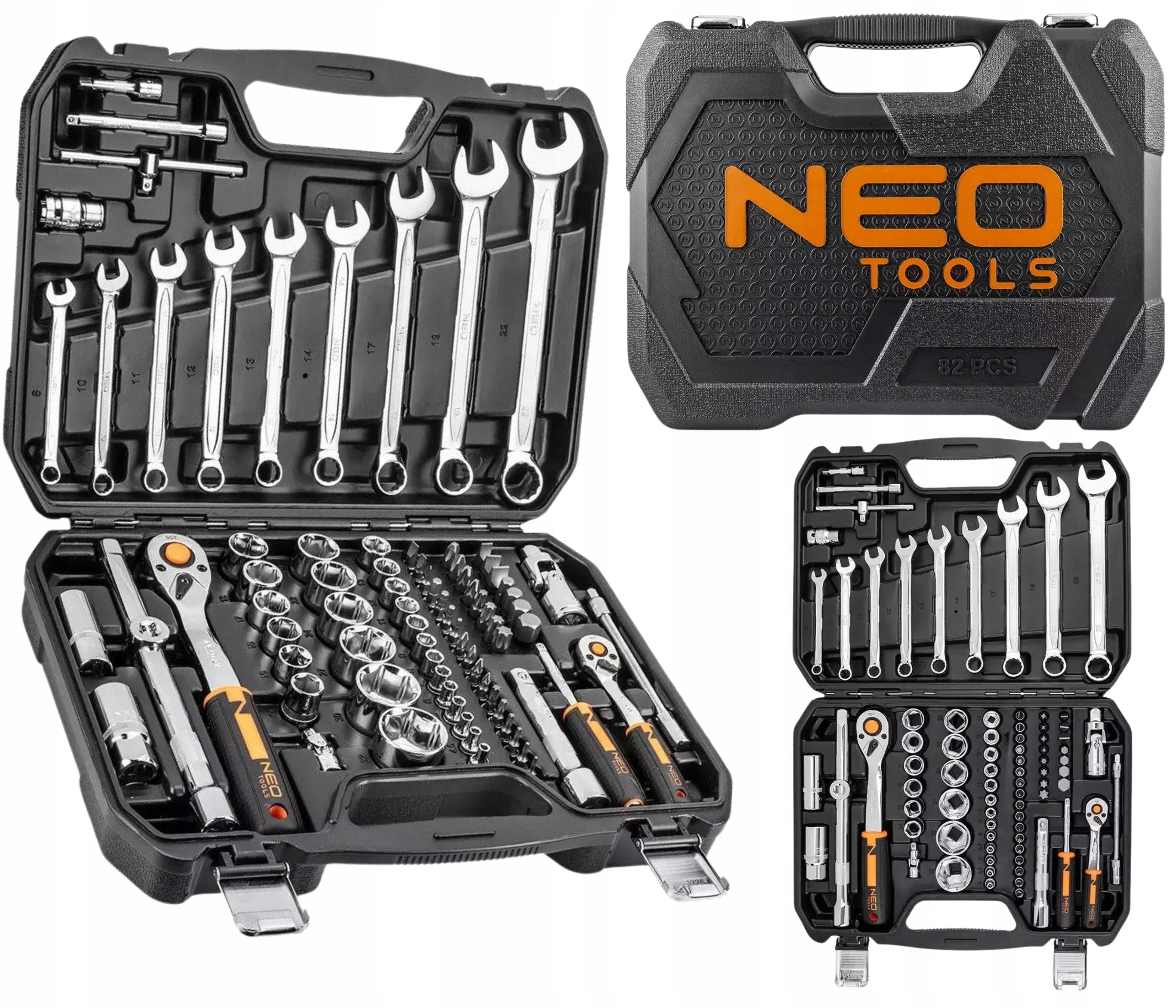 NEO TOOLS Socket Wrenches 1/4, 1/2, 82 el.