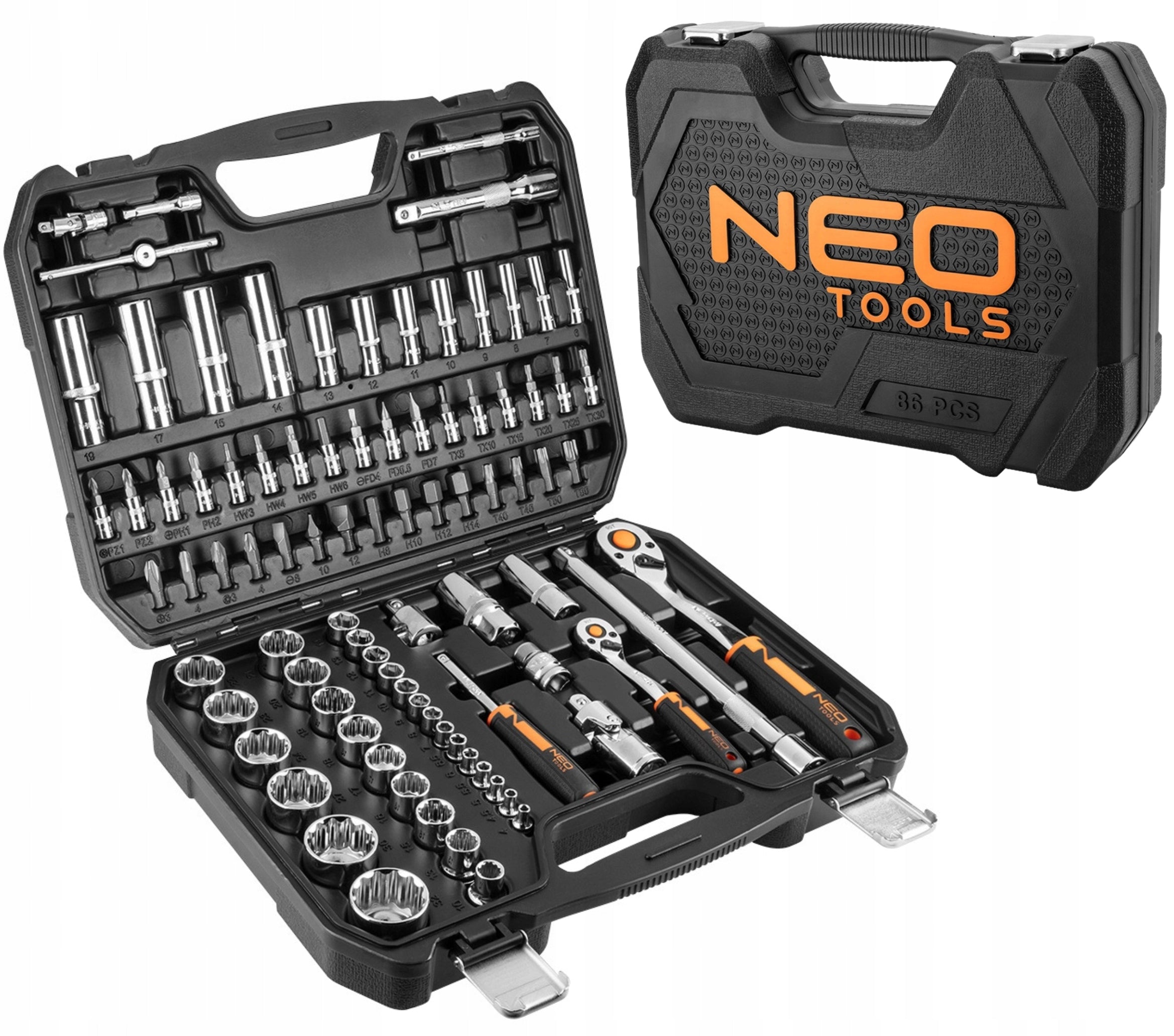 NEO TOOLS Socket Wrenches 1/4", 1/2", 86 el. Manufacturer code ZEST_3009