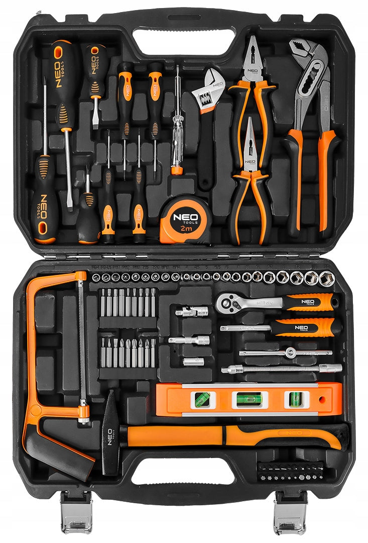 NEO Universal Tool Set 88 el. Suitcase Socket Wrenches Stainless Steel Brand NEO TOOLS