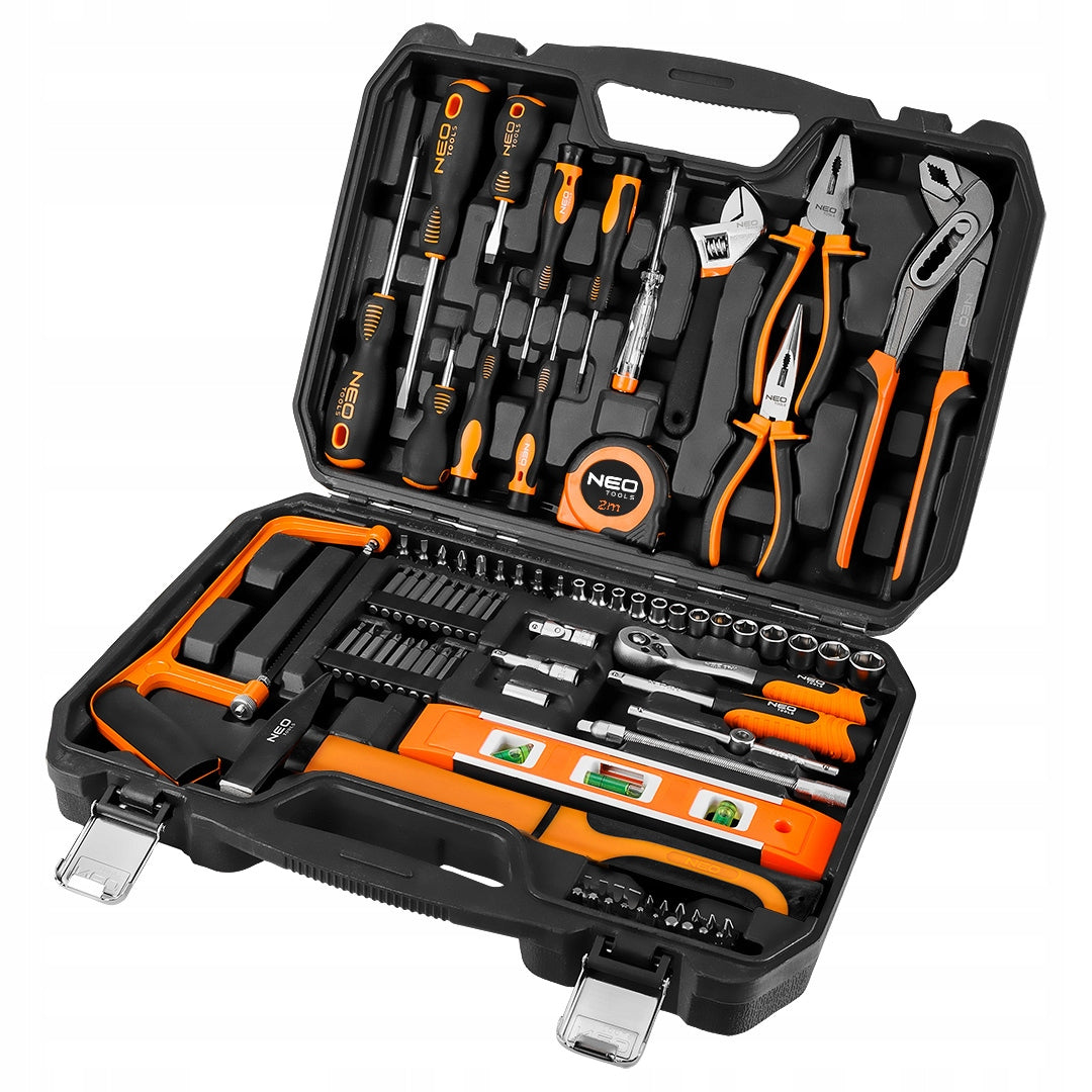 NEO Universal Tool Set 88 el. Suitcase Socket Wrenches Stainless Steel Product weight with unit packaging 4.89 kg