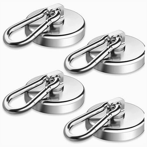 NEODYMIUM MAGNETIC HOOKS 36MM TO 40KG SET OF 4 PIECES metal steel