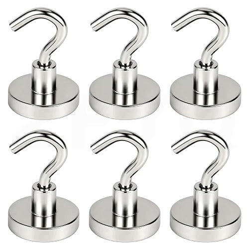 NEODYMIUM MAGNETIC HOOKS FOR WALL METAL 16 MM SET OF 6 Brand no brand