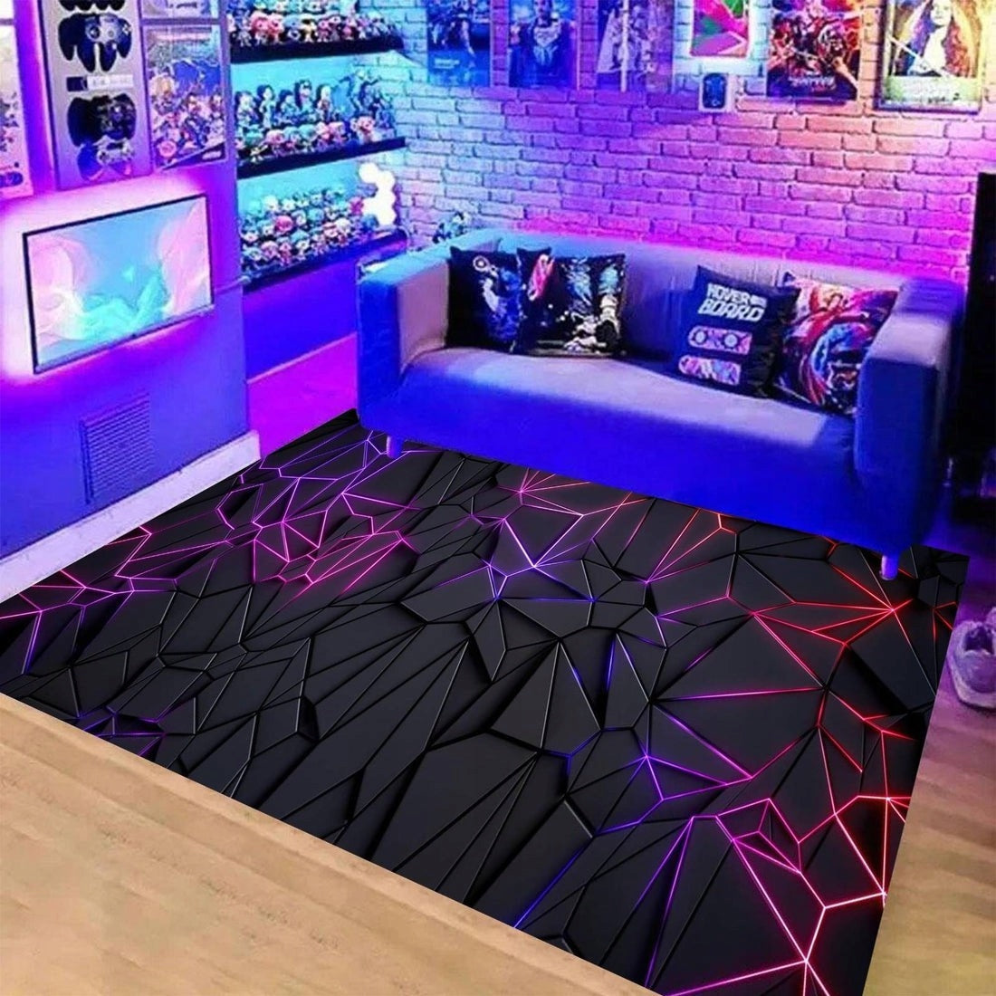 NEON GAMING CARPET 120x160 Brand no brand