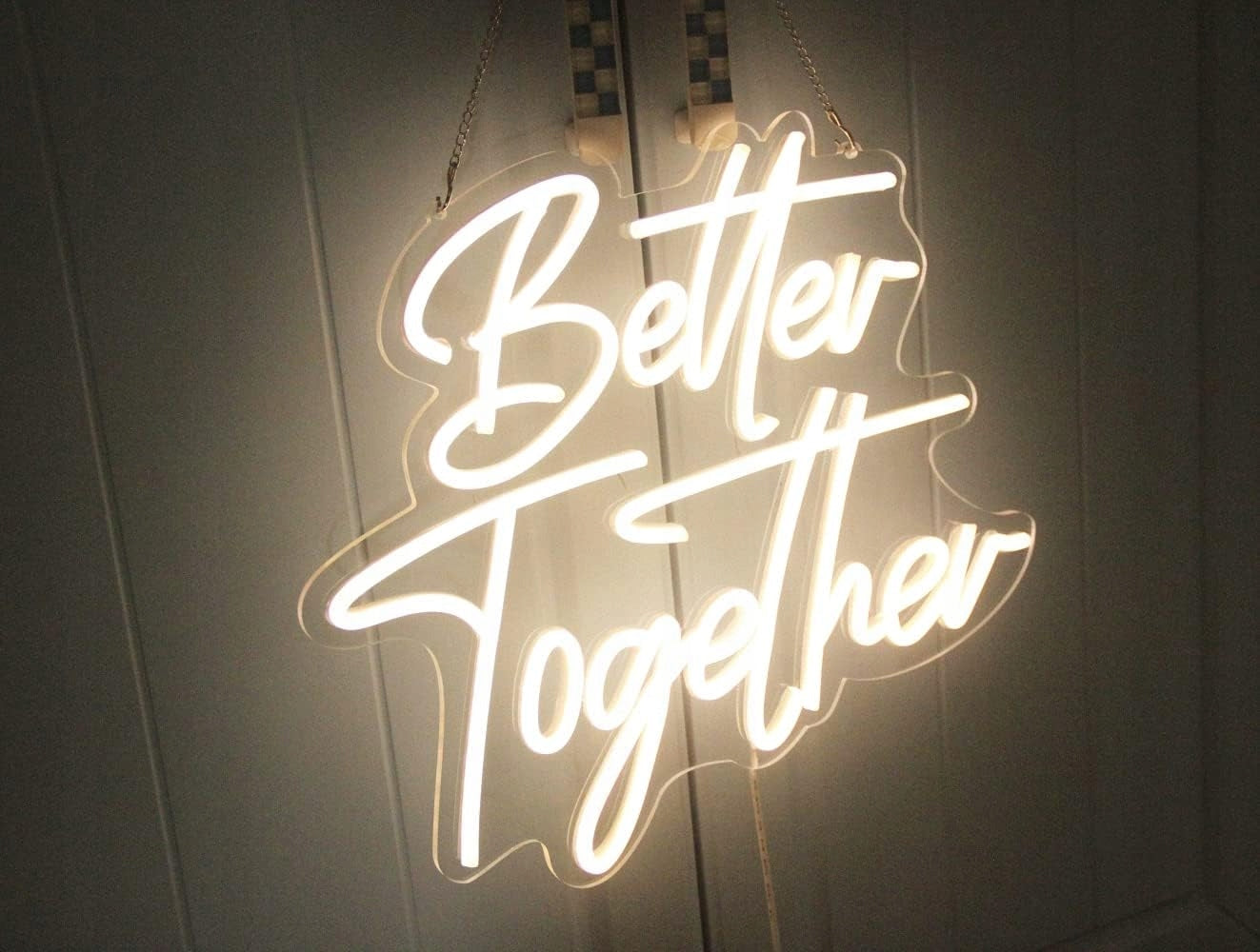 NEON LED SIGNS BETTER TOGETHER WARM WHITE USB DIMMER DECORATION Brand no brand