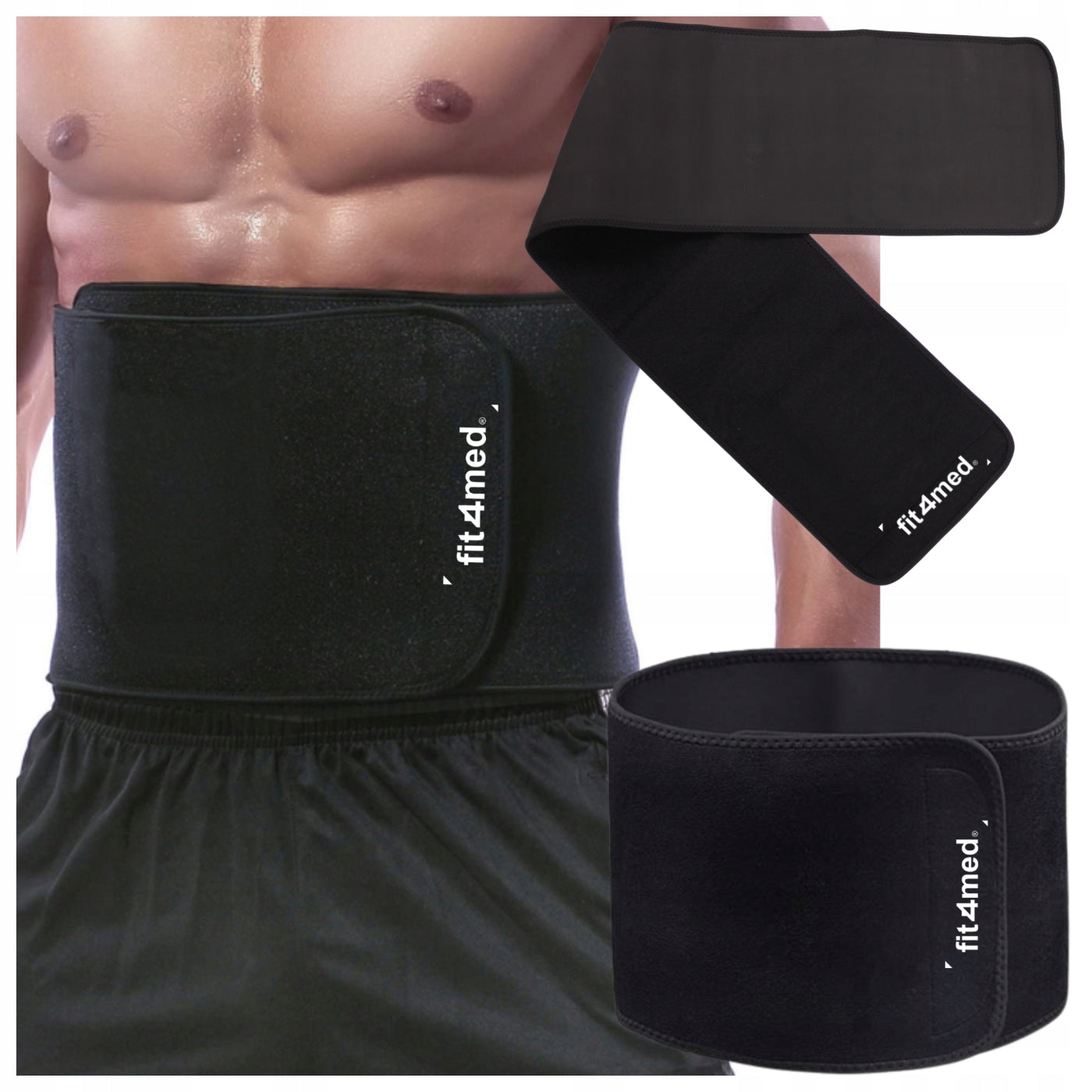 NEOPRENE BELT SLIMMING FITNESS WIDE STRONG VELCRO HOLDS WELL 130 Brand Fit4Med