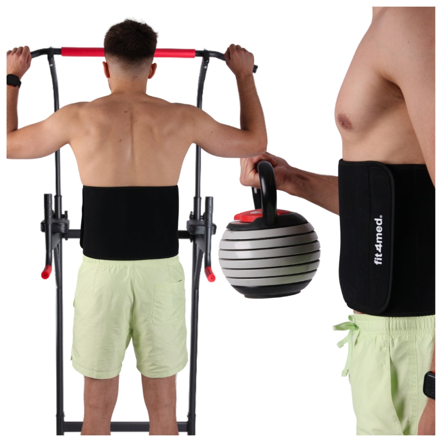 NEOPRENE BELT SLIMMING FITNESS WIDE STRONG VELCRO HOLDS WELL 130 Color black