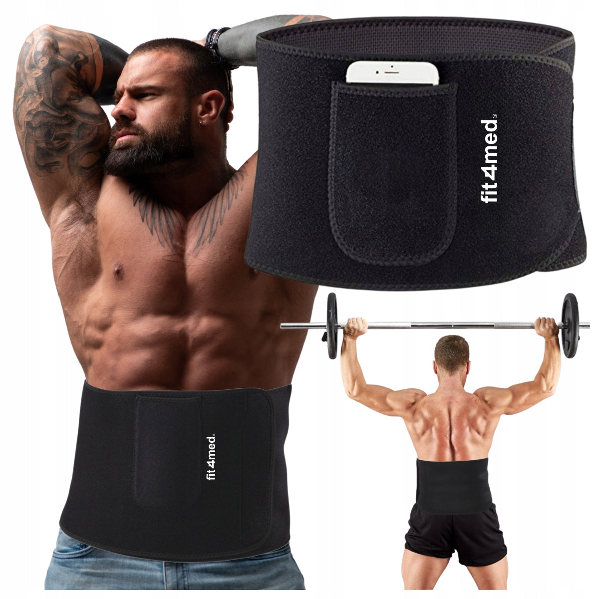 NEOPRENE BELT STIFFENING STABILIZING SPINE SLIMMING LONG