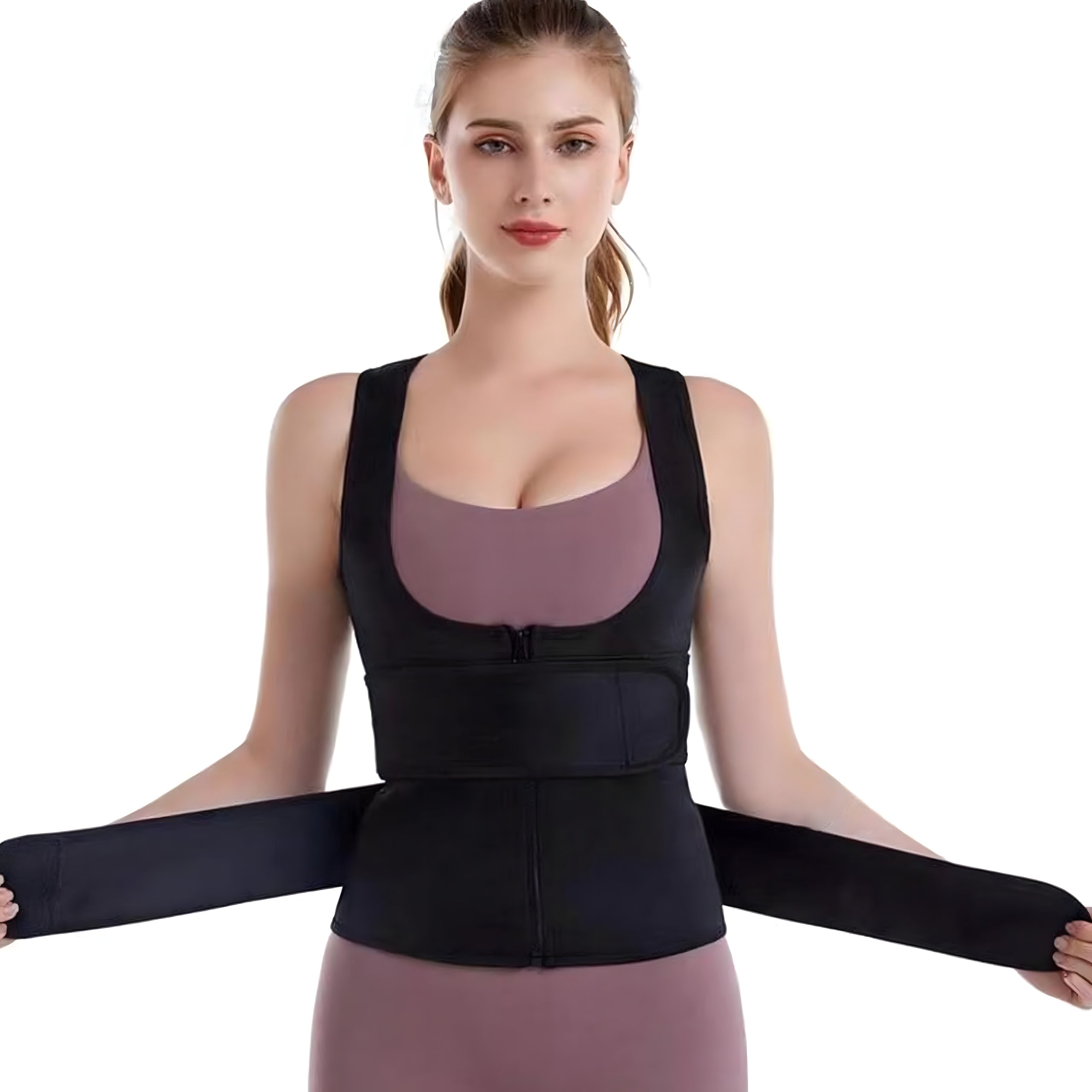 NEOPRENE FITNESS VEST WOMEN SLIMMING SPORTS TRAINING L Brand no brand