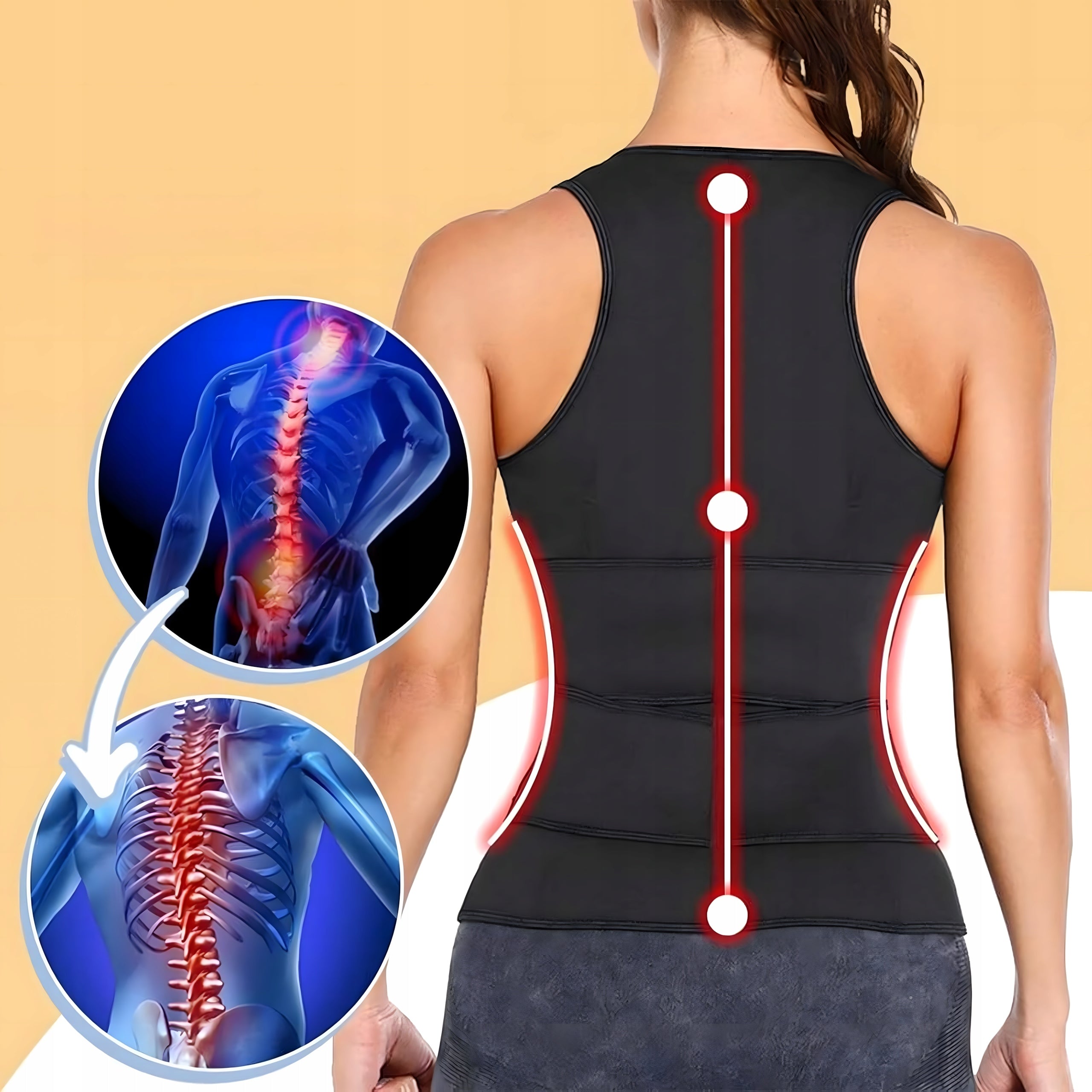 NEOPRENE FITNESS VEST WOMEN SLIMMING SPORTS TRAINING M Model ADG.RC-K-1370