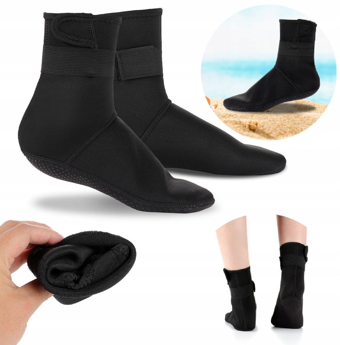 NEOPRENE SOCKS FOR SWIMMING POOL BEACH THERMAL SWIMMING SHORT R.45-47 Manufacturer code UMYSF1606