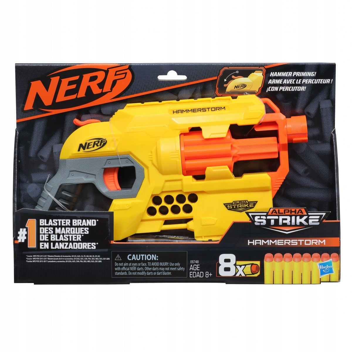 Nerf Hasbro Kinderelektroschocker, blau, 8 Schuss 