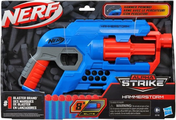 Vaikiškas pistoletas su stėlėmis Nerf Hasbro, mėlynas, 8 šoviniai