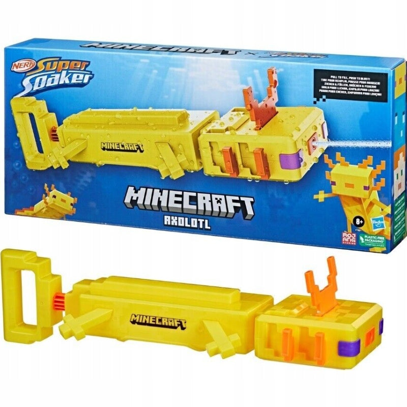 Nerf Super Soaker Minecraft Axolotl Wasserpistole 