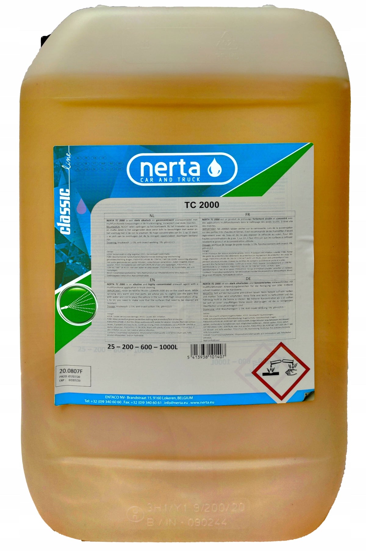 NERTA TC2000 active foam for truck washing 20L STRONG TIR Manufacturer Nerta