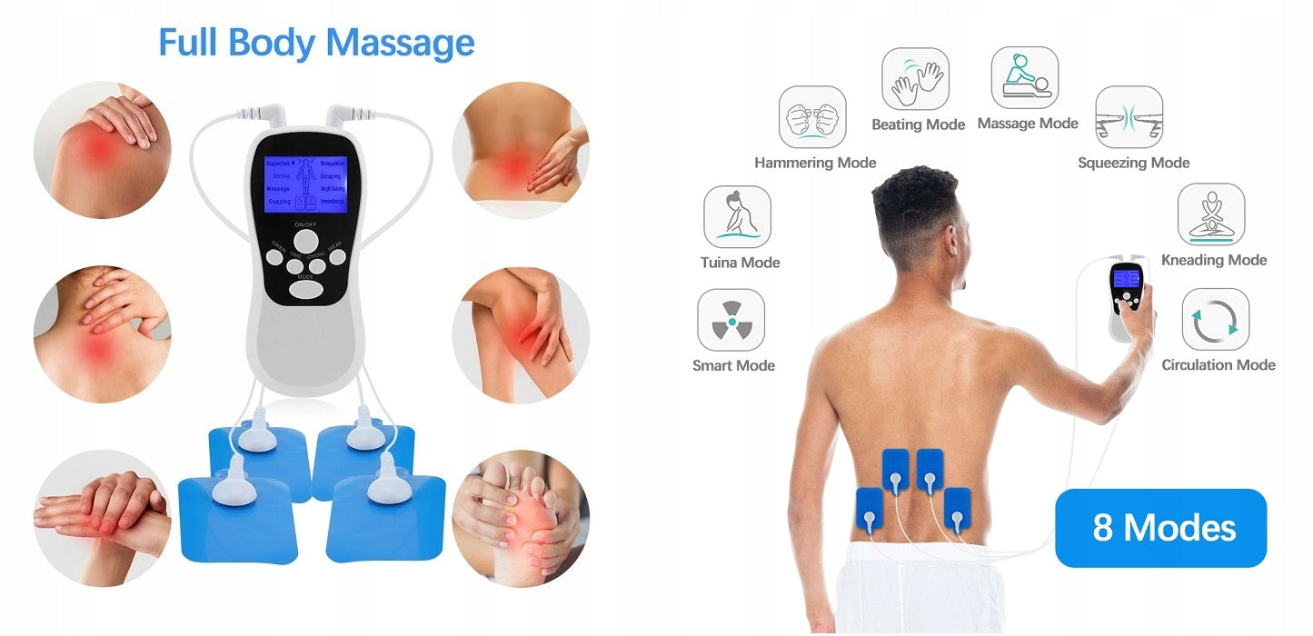 NERVE MUSCLE ELECTROSTIMULATOR TENS EMS 15 INT.B Batteries included no
