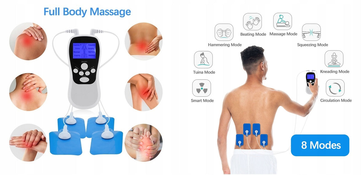 NERVE MUSCLE ELECTROSTIMULATOR TENS EMS 15 INT.B Batteries included no