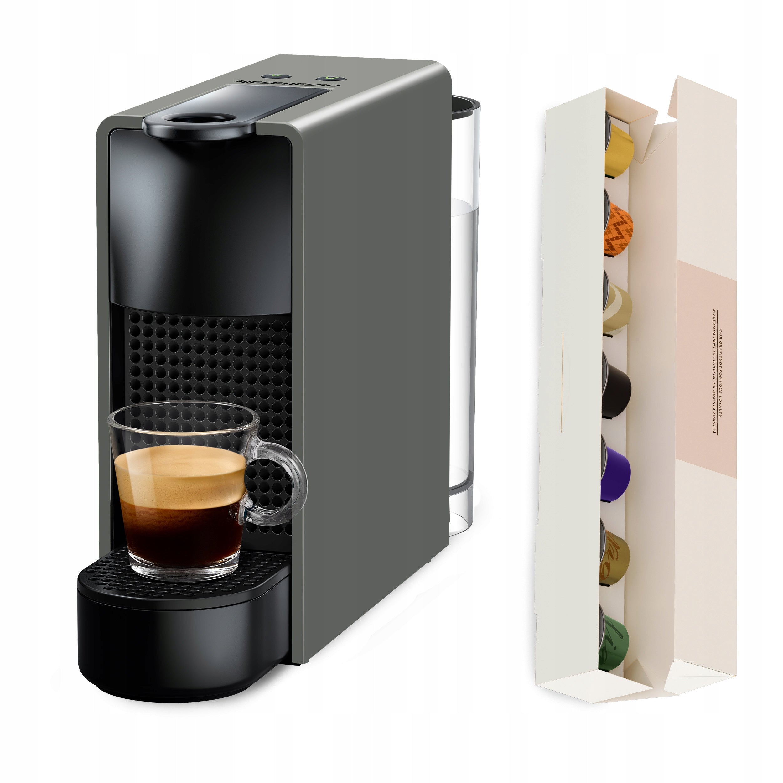 NESPRESSO COFFEE MAKER FOR CAPSULES ESSENZA MINI CAPSULE + 14 COFFEES